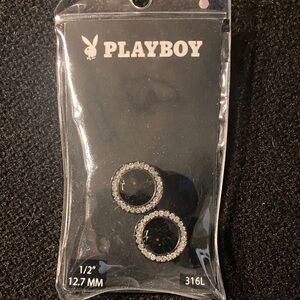 New PLAYBOY Bunny 1/2 inch CZ Gauges